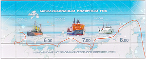 Россия, 2022, Полярный Год, Птицы ( 2008) Блок на Пластике